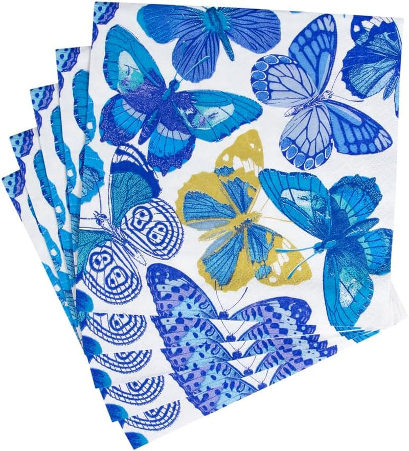 Tovaglioli Butterfly, blu, confezione da 20 pezzi