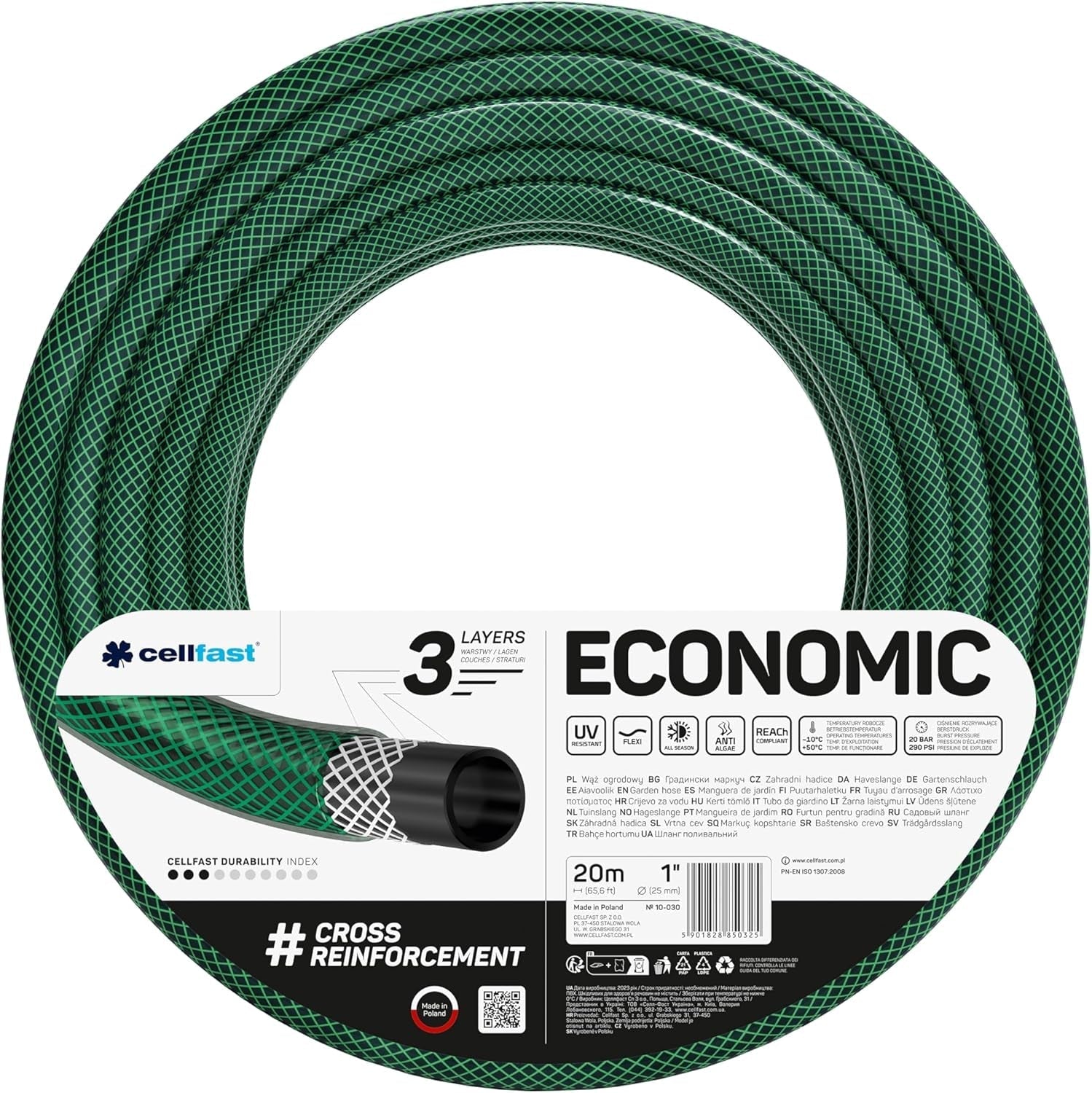 Tubo da giardino Cellfast ECONOMICO 20m, 5/8", 10-010