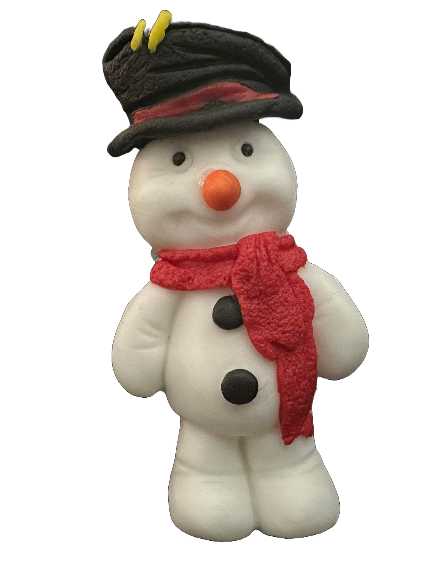 Decorazione in zucchero commestibile, Decorazioni Pupazzo di Neve in Pasta di Zucchero Nati Shop
