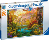 Ravensburger Puzzle 16983 - Dinoland - Puzzle da 500 pezzi per adulti e bambini dai 10 anni, puzzle con dinosauri Puzzle Naty Shop