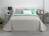 AVA | Trapunta reversibile Boutique | Per tutte le stagioni | Colore: Beige/Turchese | Per letto da 120/135 cm. letto. (230 X 270 Cm. Ancho X Alto) | Trapunta trapuntata Trapunte e trapunte Naty Shop