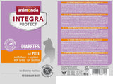 Animonda INTEGRA PROTECT alimento umido per gatti diabetici con carne di tacchino (24 x 85g), consigliato dai veterinari per il diabete, un alimento dietetico completo per gatti adulti, sviluppato insieme ai veterinari.