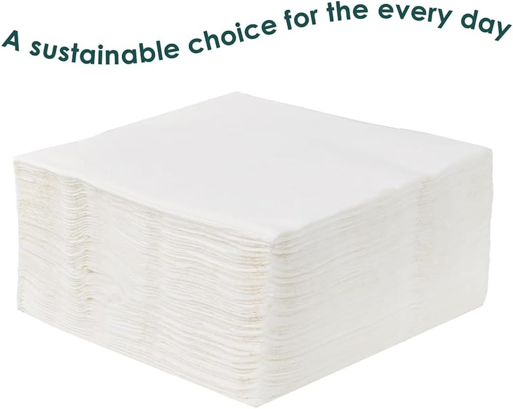 Tovaglioli morbidi bianchi Table Kind 100 sfusi, tovaglioli di alta qualità per feste, catering e uso quotidiano, FSC, sostenibili e riciclabili, Made in EU | 2Veli | 33cm