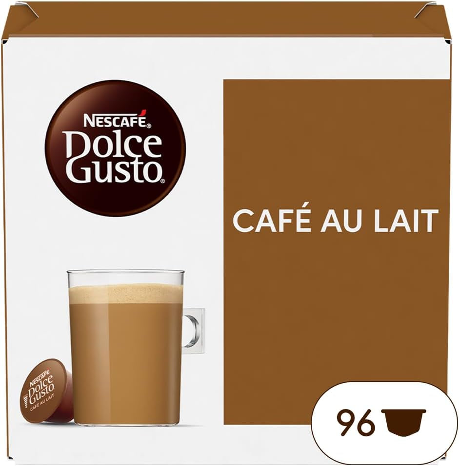 Nescafè Dolce Gusto – Dolce Gusto Café au Lait 16 CAPSULE 160 g (X6)