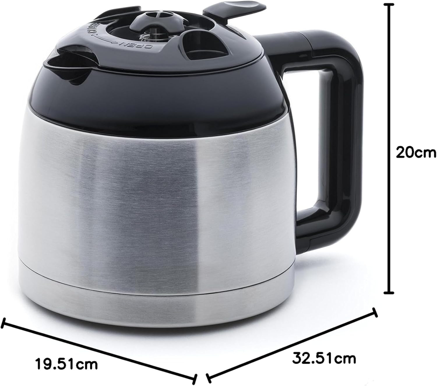 SYBF-CM025 Caffettiera calda, acciaio inossidabile, 1,2 litri, acciaio inossidabile