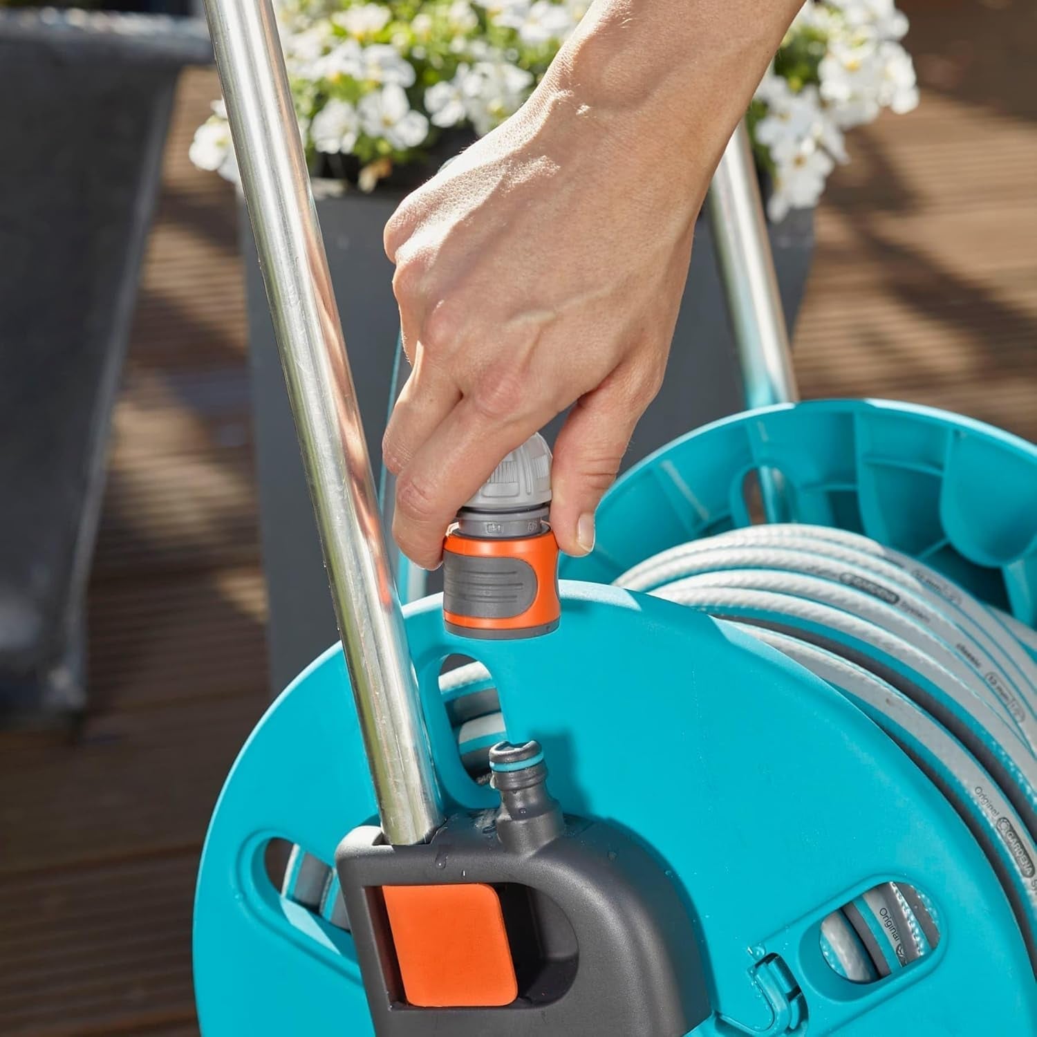 GARDENA CleverRoll S carrello portatubo, avvolgitubo, stoccaggio compatto (18500-20)