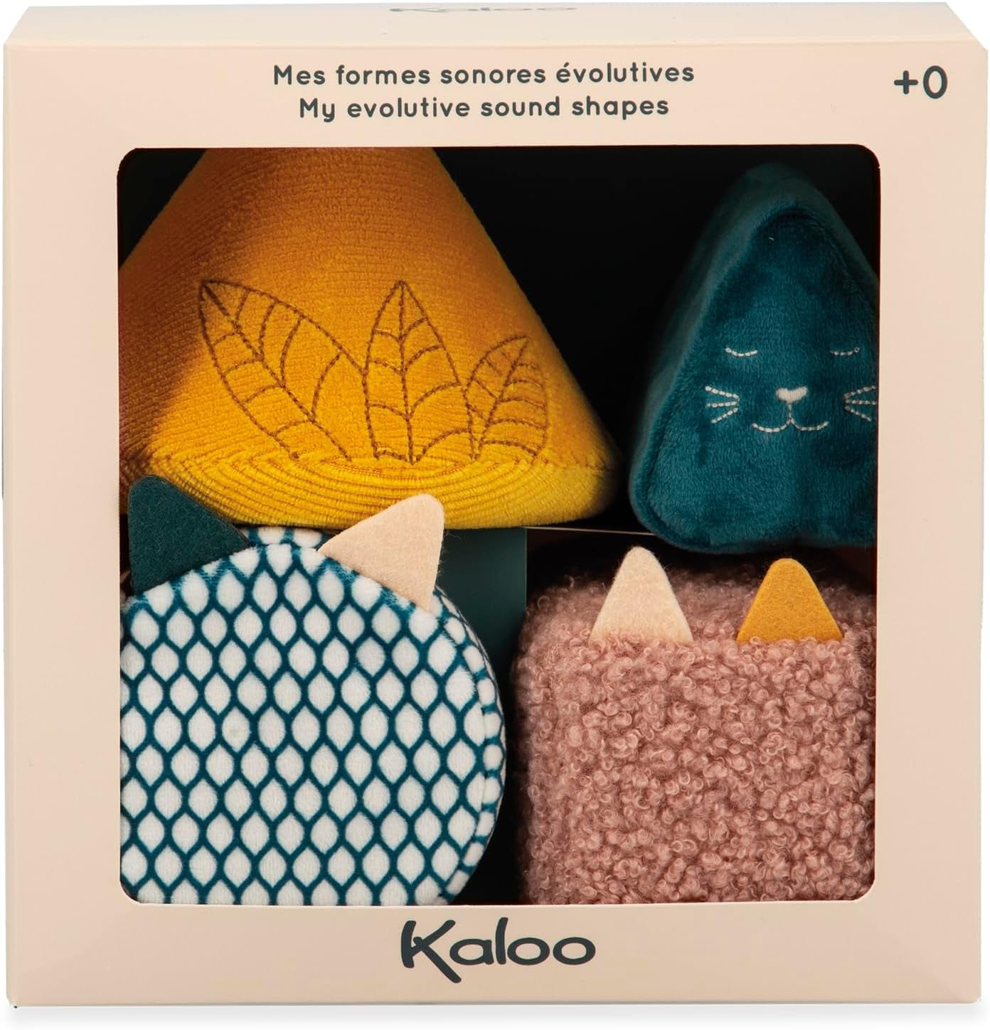 KALOO - Stimoli - 4 forme evolutive con suoni - Prodotti per bambini - Gioco da impilare - Capacità di udito e comprensione - Dalla nascita, K227002 Giochi per bebè Naty Shop