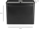 Salter BW12614EU7 Set contenitori Kuro - 4 contenitori da cucina Scatole organizer quadrate per pane/tè/caffè/zucchero, facili da pulire, per conservare gli alimenti freschi Scatole nere per alimenti Naty Shop