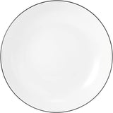 Servizio tavola Seltmann Weiden 001.737148 Lido - 6 Piatti Piani + 6 Sottopiatti - 12 Pezzi - Black Line