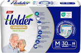 Pannolini usa e getta per adulti unisex Impermeabili assorbenti Lato elastico Traspirante Super assorbente Doppio strato Indicatore di umidità Protezione dermatologica a 5 stelle Medio