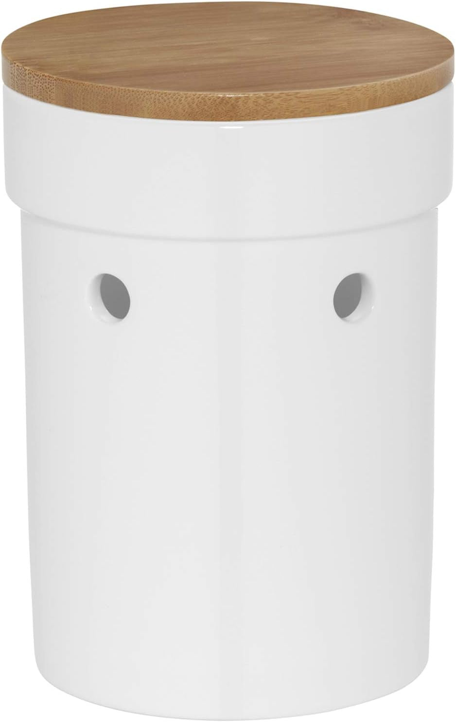 Portapane Kela con fori di ventilazione, portapane in ceramica, SALENA, ciotola per pane, bianco, 36,5 x 23,5 x 14 cm Contenitori per alimenti Naty Shop Pentola per cipolle