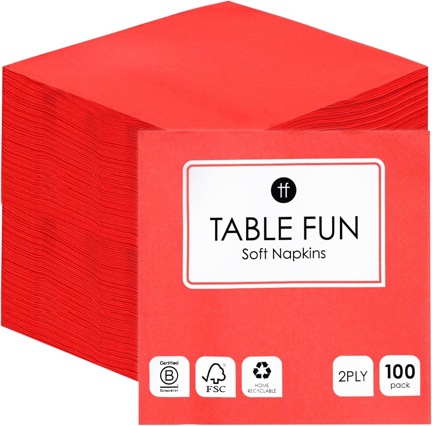 Tovaglioli morbidi bianchi Table Kind 100 sfusi, tovaglioli di alta qualità per feste, catering e uso quotidiano, FSC, sostenibili e riciclabili, Made in EU | 2Veli | 33cm