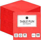 Tovaglioli morbidi bianchi Table Kind 100 sfusi, tovaglioli di alta qualità per feste, catering e uso quotidiano, FSC, sostenibili e riciclabili, Made in EU | 2Veli | 33cm