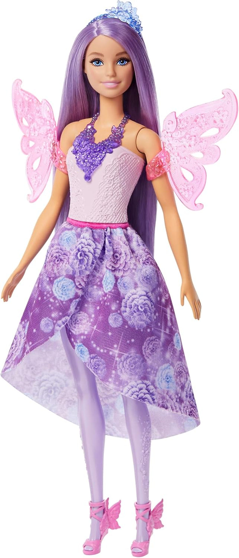 Barbie Doll 3-in-1 Playset con 8 accessori tra cui coda da sirena, ali di fata, collane reali, scarpe e altro per 10+ look diversi, JCP74