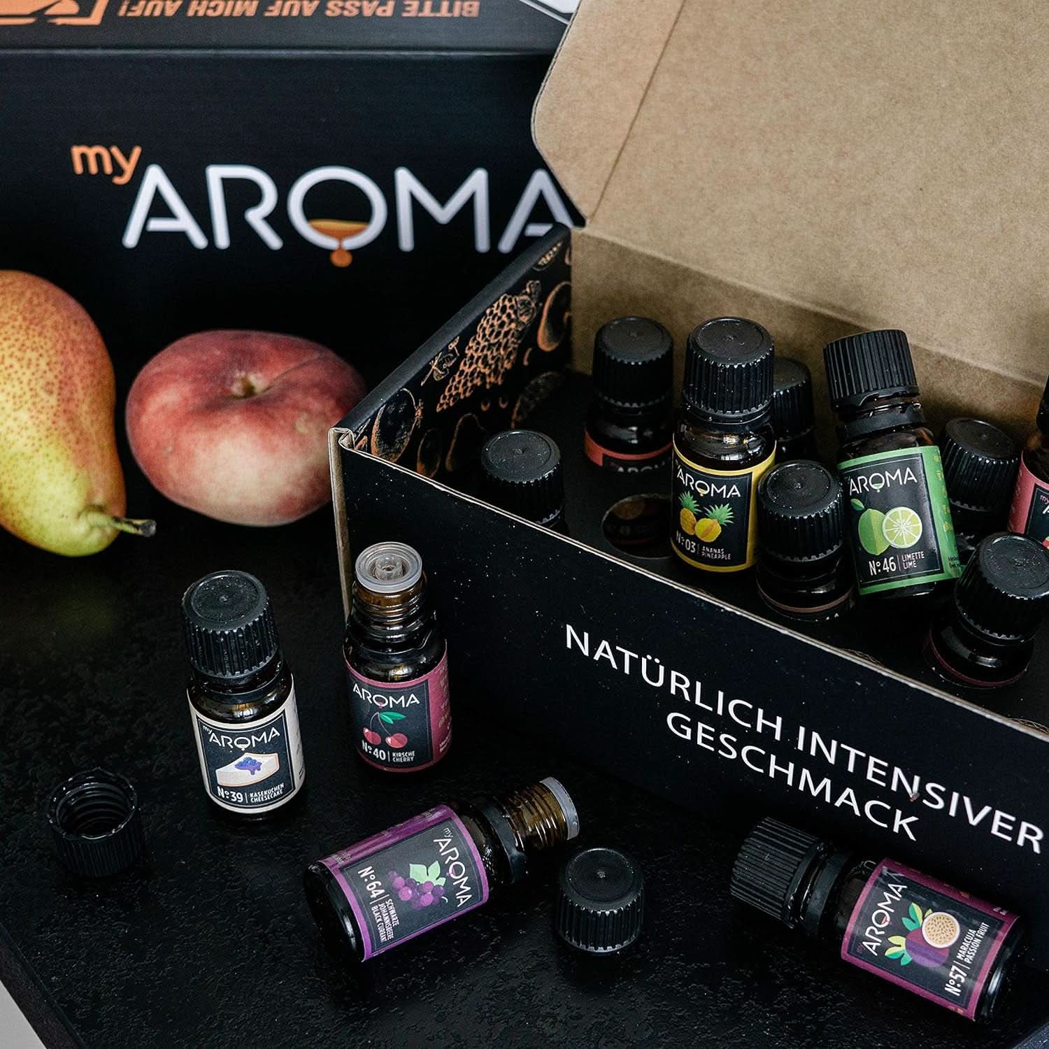 Mioroma | Set: Bosco e Prato - Puro Aroma Naturale con Aroma di Frutta e Aroma di Frutta (5 x 10 ml) | Dolcificanti Naty Shop senza zucchero e non zuccherati