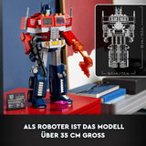 LEGO 10302 Icons Optimus Prime Set, Robot 2 in 1 e modello di camion, kit modello giocattolo Transformers per adulti, regalo di compleanno o Natale per uomini, donne, lei e lui Set da costruzione Besuche den LEGO-Store