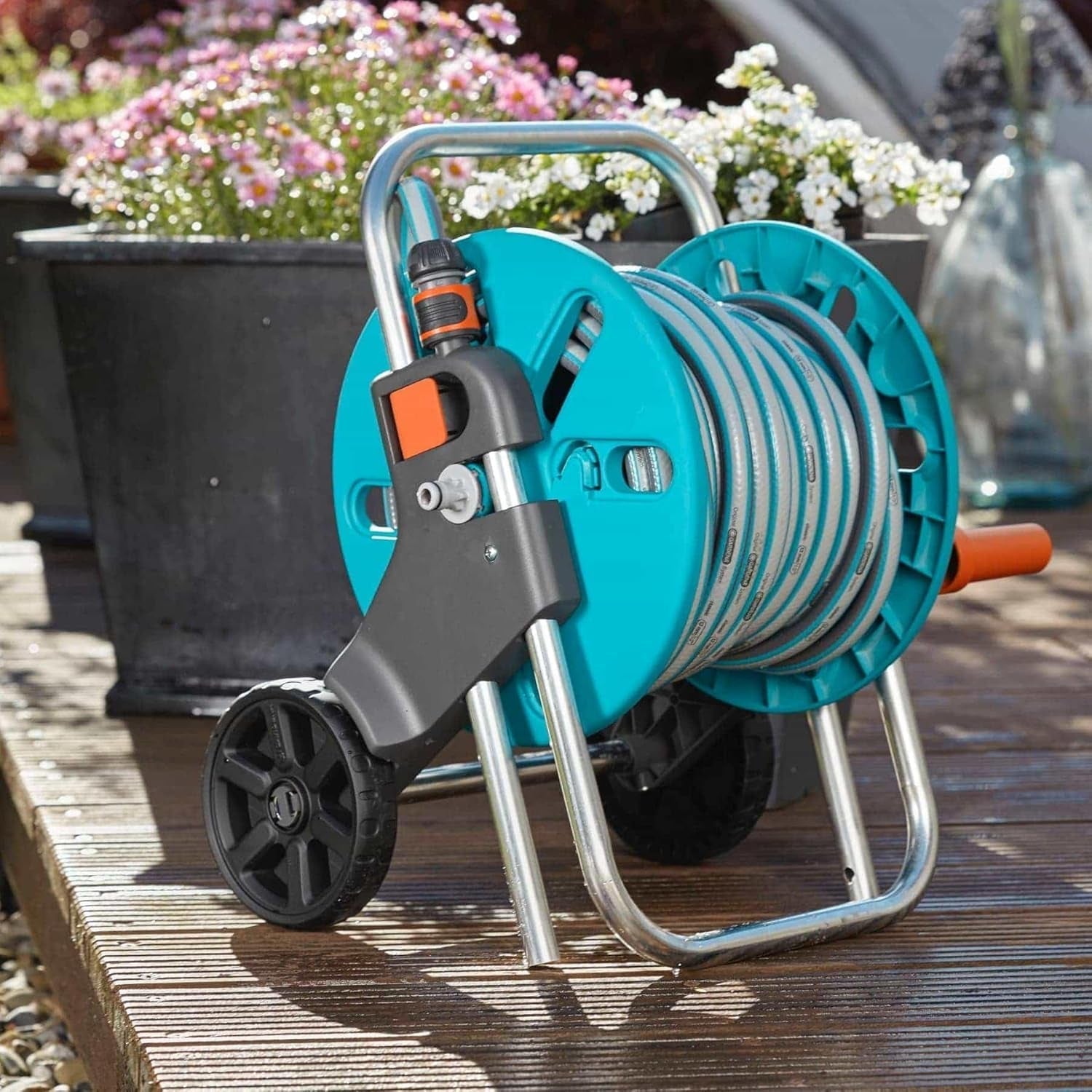 GARDENA CleverRoll S carrello portatubo, avvolgitubo, stoccaggio compatto (18500-20)