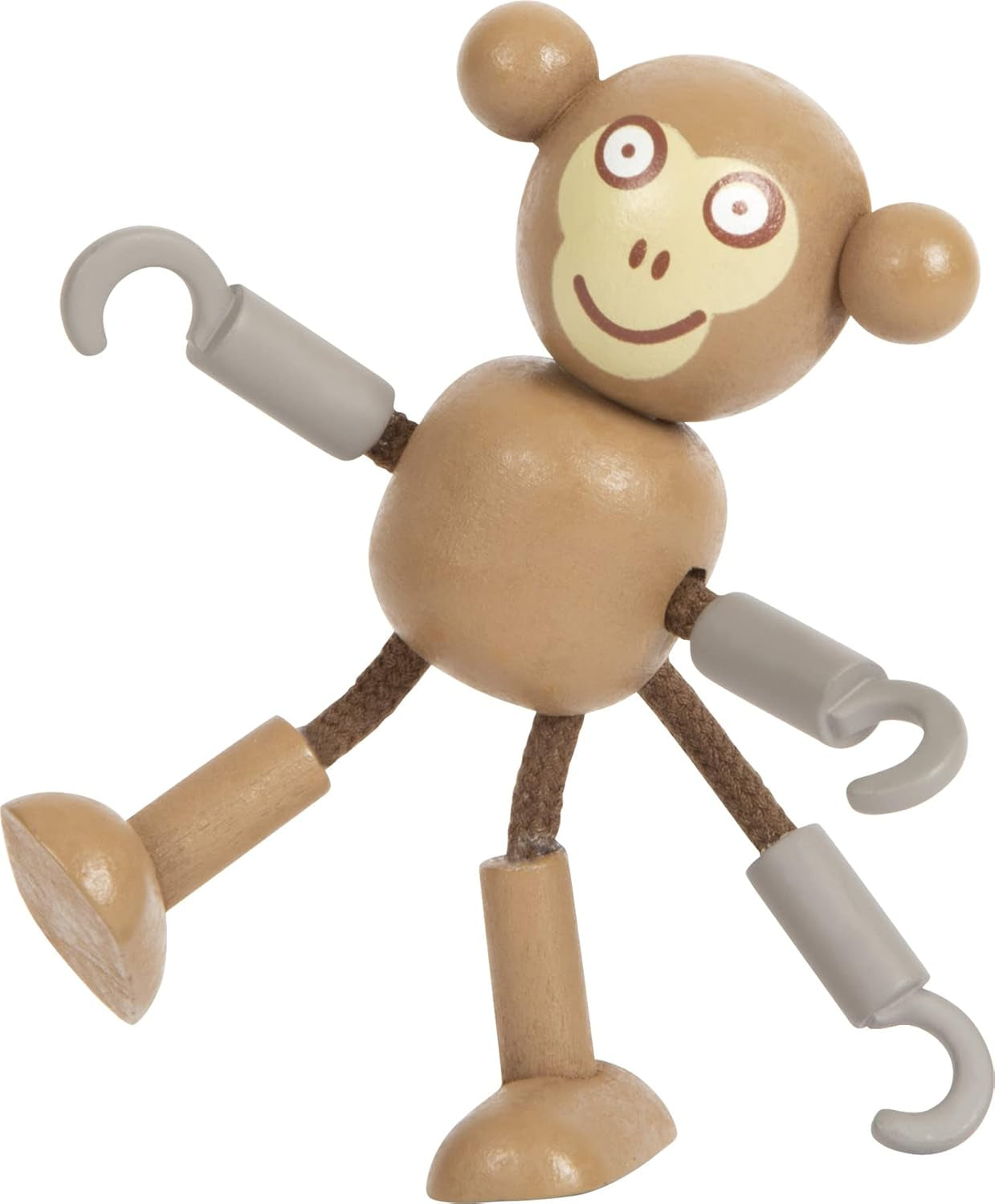 Bambole pirata in legno flessibili Small Foot, 5 pirati e 1 scimmia, dettagliate e flessibili, dai 3 anni in su, 12412