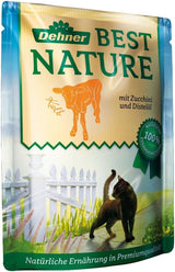 Dehner Best Nature Katzenfutter Multipack, Nassfutter, für ausgewachsene Katzen, je 2 x Kalb / Wild / Huhn / Kaninchen, 8 x 85 g Bag (680 g)