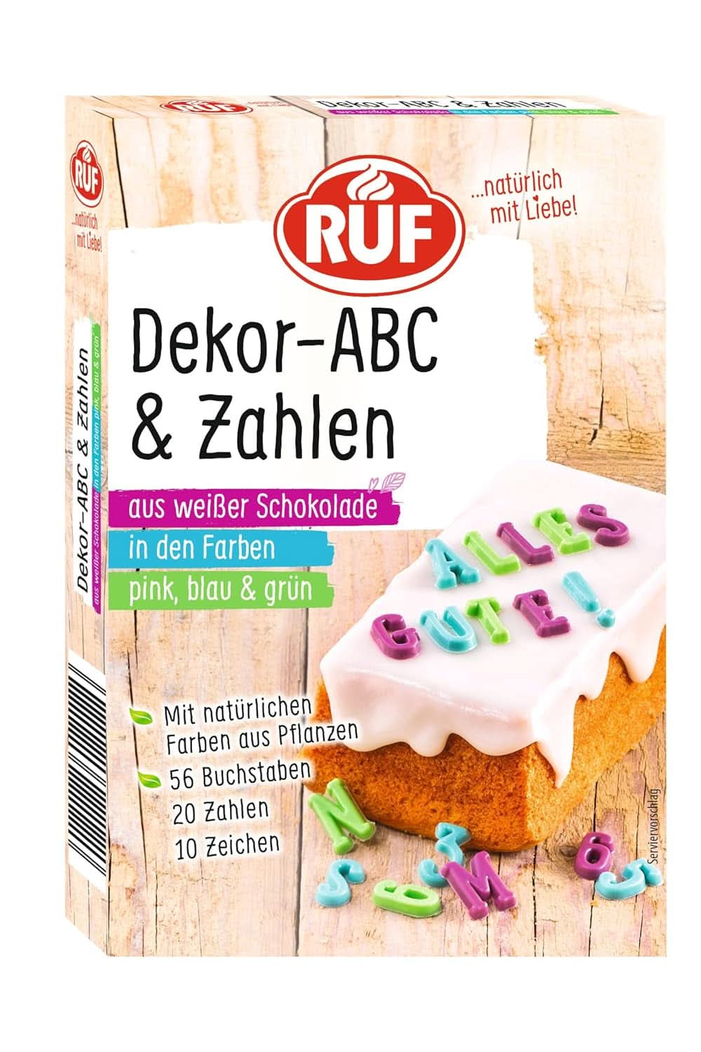 RUF Mini Marshmallows, colori pastello, 45 grammi Naty Shop Lettere + Numeri 32 grammi
