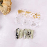 Mini Metall Nieten Punk Nail Charms Oro Argento Strasssteine ​​​​Nägel Charm Kegel Spikes Nagelschmuck Glitzersteine ​​​​Borchie per nail art Nagel Steine ​​​​Legierung Nagelanhänger Strass Nageldesign Zubehör