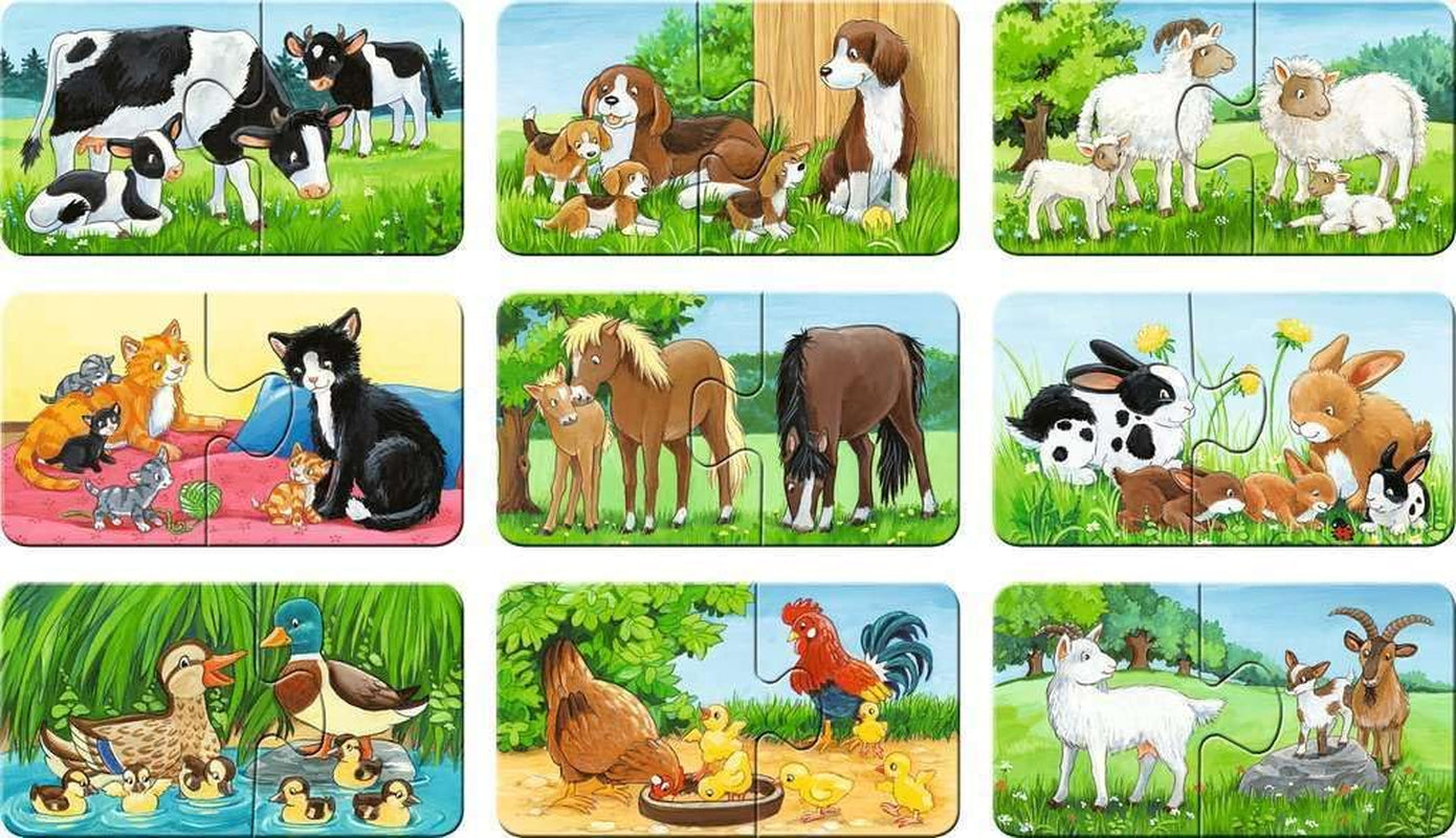 Ravensburger Puzzle per Bambini - 05072 Famiglie di Animali della Fattoria - Il Mio Primo Puzzle 9X2 - Puzzle per Bambini di 2 Anni Naty Shop