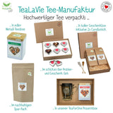 Tealavie Set regalo di 6 tè alla frutta (60 g) Set campione Confezione regalo Grazie Idee regalo per le colleghe Festa della mamma 2024