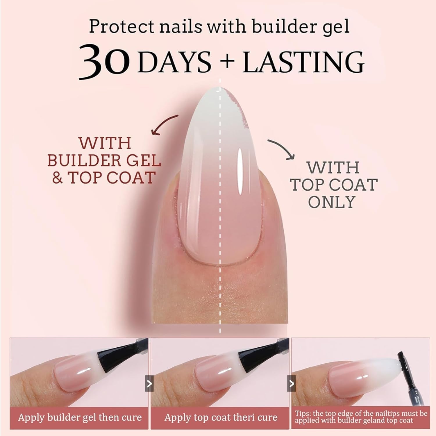 Kit per unghie finte sfumate da 150 pezzi - 5 colori per unghie finte autoadesive dal design sfumato - Copertura completa per donne e ragazze - Unghie finte lucide per manicure fai-da-te (Quadrato)