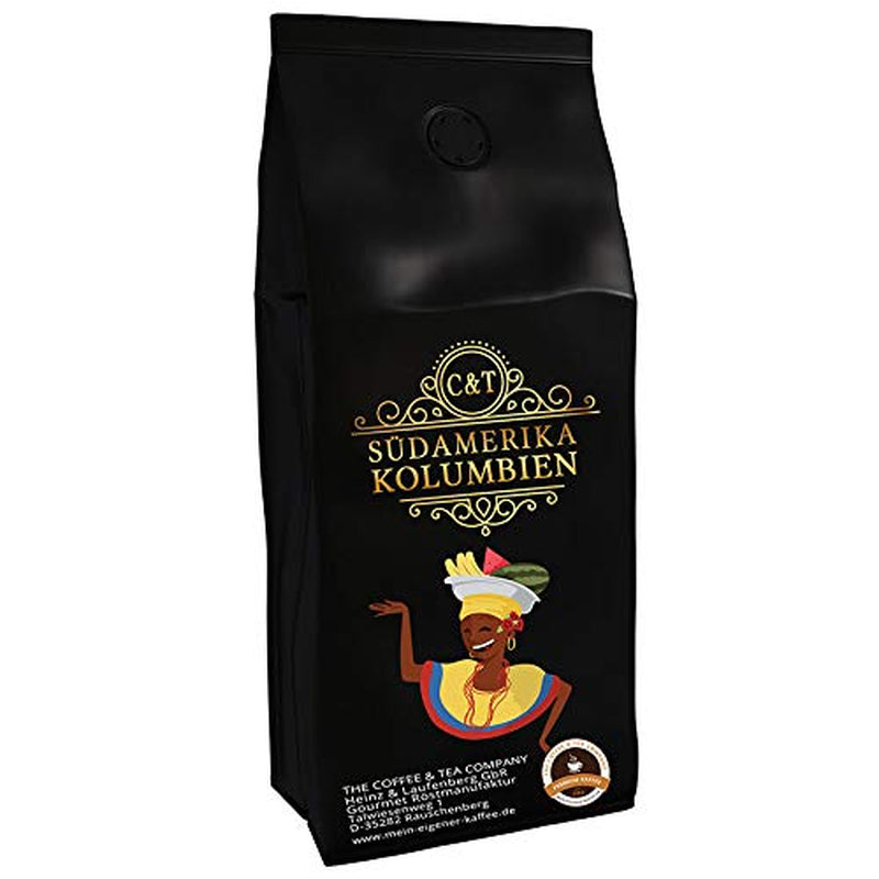 Kaffeespezialität Aus Südamerika - Kolumbien, Dem Kaffee-Dreieck Der Aromen (Ganze Bohne,1000 Gramm) - Länderkaffee - Spitzenkaffee - Säurearm - Schonend und Frisch Geröstet