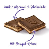Milka Black Milk – Cioccolato fondente alpino con ripieno cremoso al latte e torrone – 85g (confezione da 5)