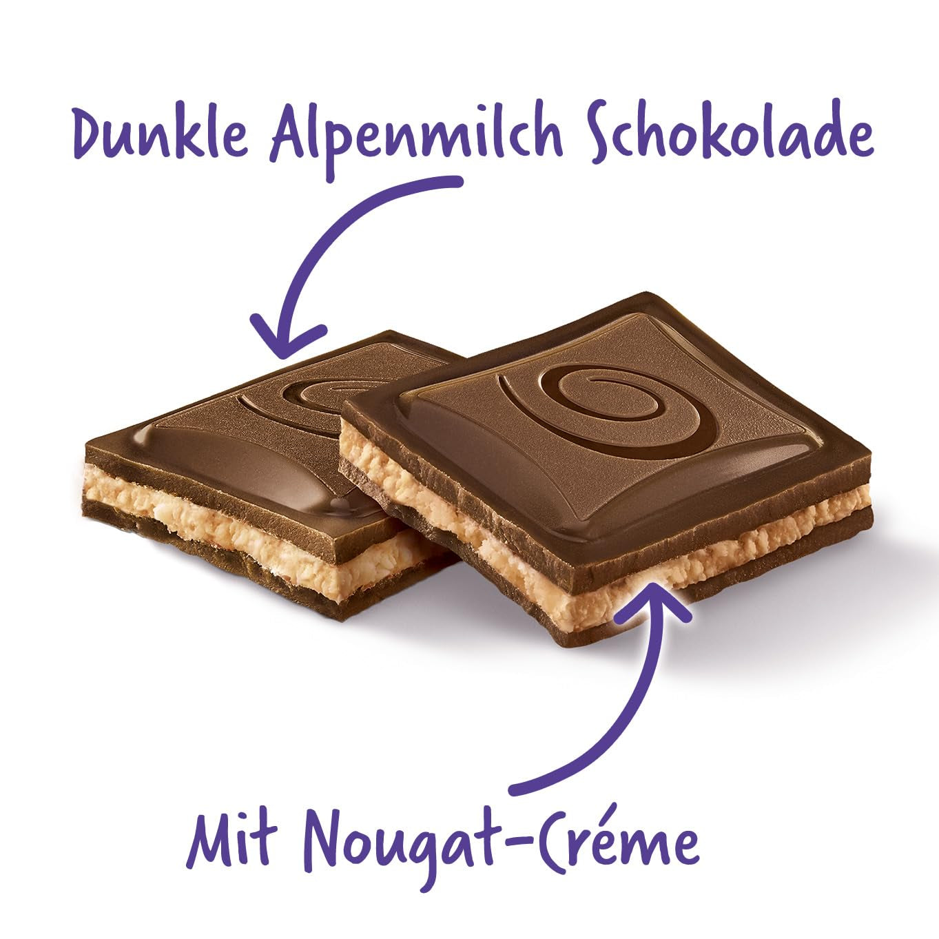 Milka Black Milk – Cioccolato fondente alpino con ripieno cremoso al latte e torrone – 85g (confezione da 5)