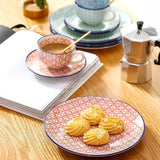 Vancasso Macaron Servizio da Caffè in Porcellana, Servizio da Caffè Colorato da 12 Pezzi per 4-12 Persone, Set Tazze, Include Tazzine da Caffè, Piattini e Piattini da Dessert