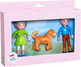 HABA 306147 - Little Friends Playset Nonni, Bambole flessibili e Animali dai 3 anni in su, Multicolore