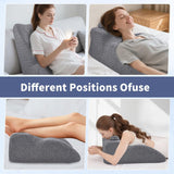Cuscino da lettura - Cuscino per la schiena, poggiatesta regolabile, cuscino da lettura in memory foam per letto, cuscino ergonomico per collo e gambe, cuscino di supporto lombare