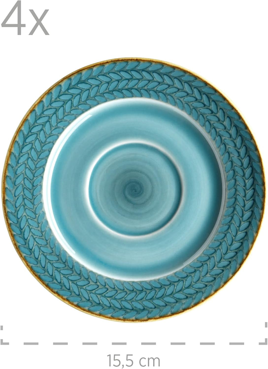 Prospero Set da caffè Premium per 4, Qualità da ristorante, Servizio da caffè moderno da 12 pezzi in stile vintage unico, Porcellana resistente, Blu