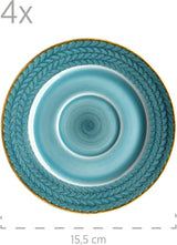 Prospero Set da caffè Premium per 4, Qualità da ristorante, Servizio da caffè moderno da 12 pezzi in stile vintage unico, Porcellana resistente, Blu