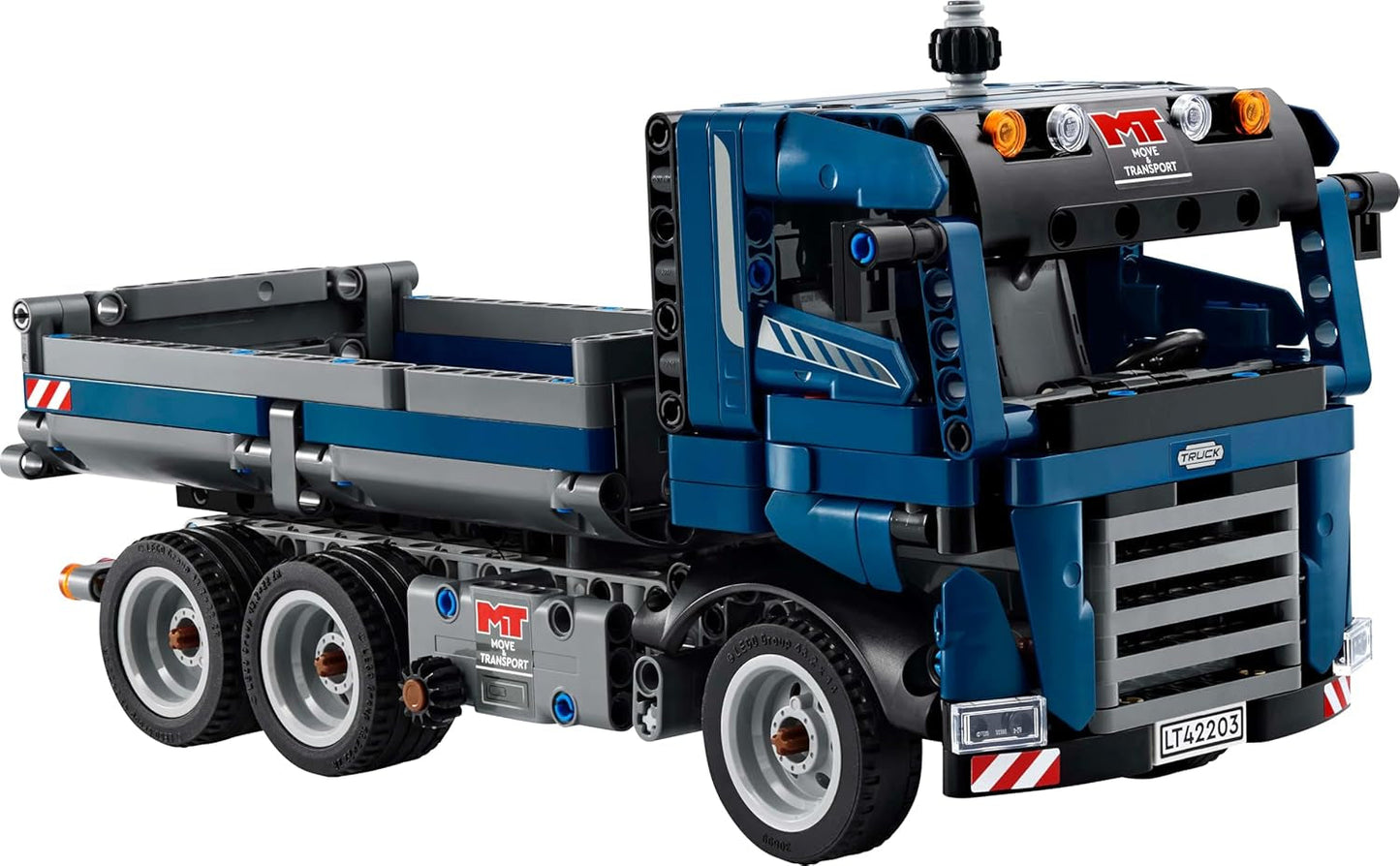 Giocattolo LEGO Technic Autocarro con cassone ribaltabile con volante e autocarro con cassone ribaltabile mobile - veicolo da costruzione blu - idea regalo per compleanni o vacanze - set di costruzione per ragazzi e ragazze a partire da 9 anni 42203 Set di costruzione Besuche den LEGO-Store