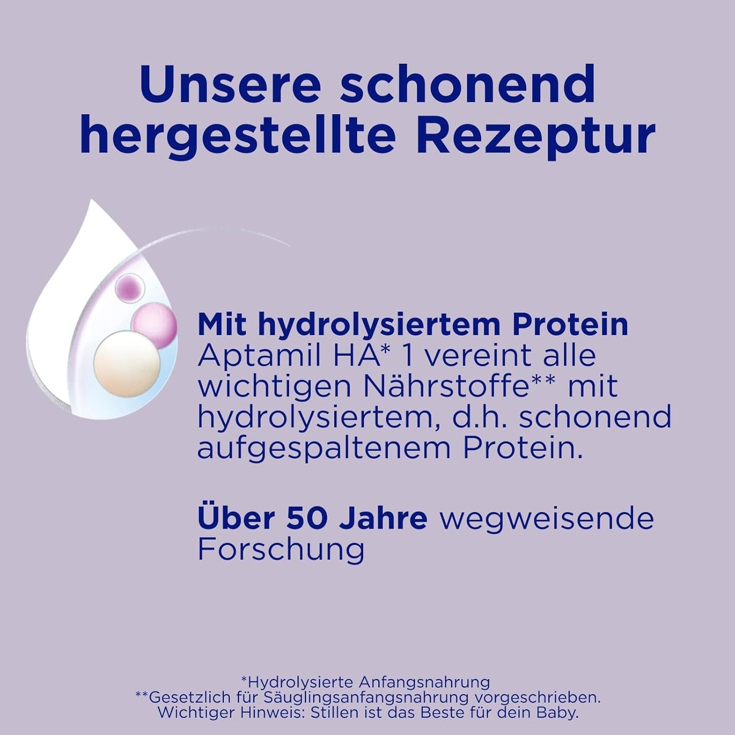Aptamil HA 1 - Formula per lattanti dalla nascita, con DHA, senza lattosio, senza olio di palma, alimenti per l'infanzia, latte in polvere, 1 x 800 g