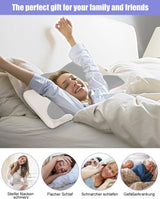 Cuscino per il collo, Cuscino di supporto laterale, Cuscino in memory foam, Cuscino ortopedico, Cuscino ergonomico di supporto per il collo per un supporto ottimale Cuscino di supporto laterale per schiena e stomaco (62 X 41 X 13 CM) Cuscini ortopedici cervicali Naty Shop