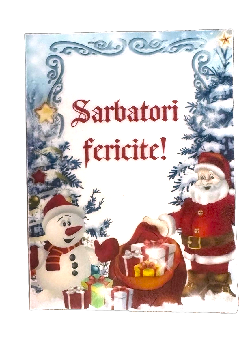 Decorazione in zucchero commestibile - "Buone Feste!" Decorazioni in pasta di zucchero di Nati Shop