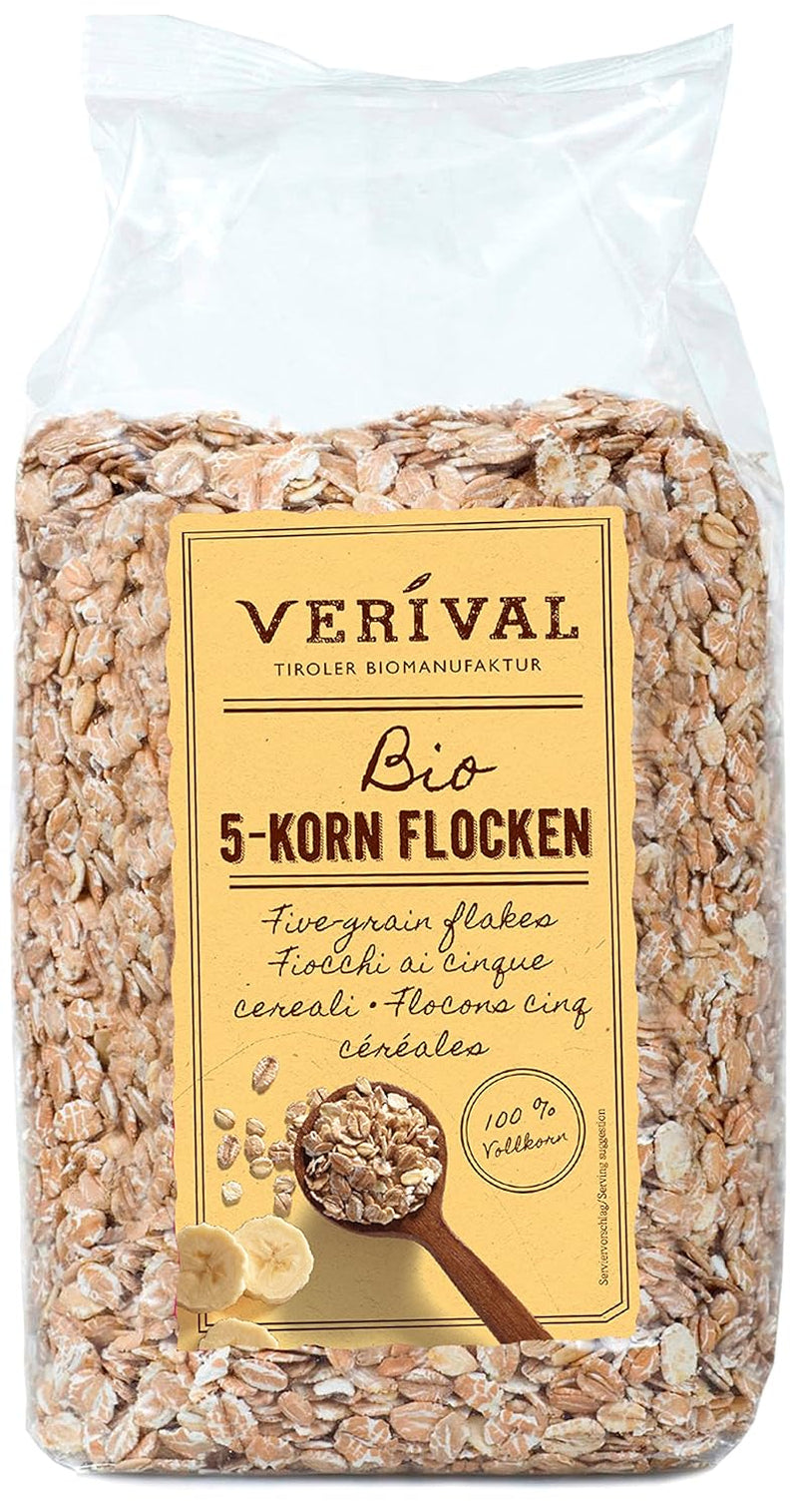 Verival 5-Korn Flocken - Bio, Confezione 6Er (6 X 500 G) Cereali Naty Shop Titolo predefinito