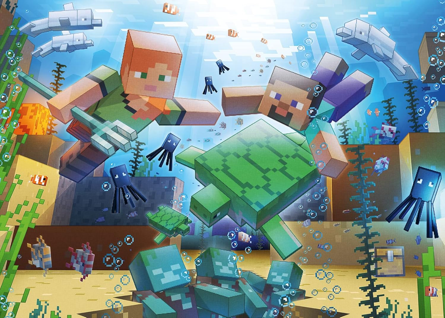 Ravensburger Puzzle 12000421 - Minecraft Mosaic - Puzzle Minecraft da 1000 pezzi per adulti e bambini 14+ Puzzle Naty Shop Old Design