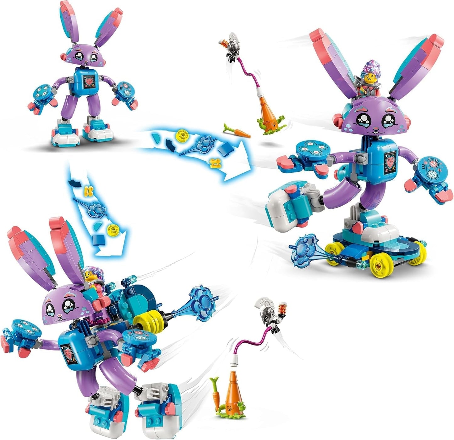 LEGO Dreamzzz Izzie e Bunchurro Il coniglietto da gioco, giocattolo per bambini 7+, set di gioco 2 in 1 con minifigure dell'eroe e Cyberling per un'esperienza di gioco fantasiosa 71490 Set di costruzione Besuche den LEGO-Store