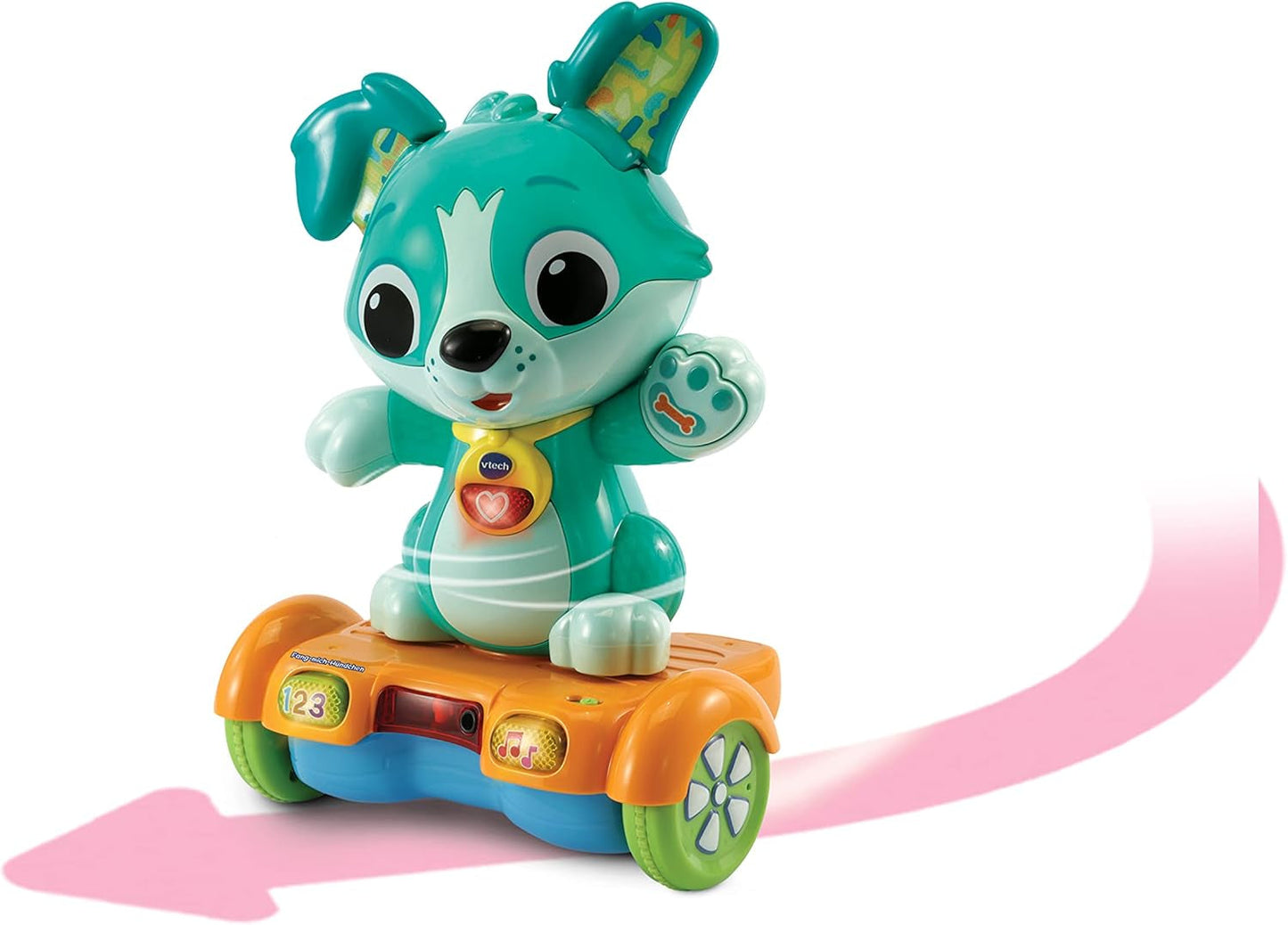 Vtech Baby Catch Me Puppy - Il cucciolo hoverboard motorizzato incoraggia il movimento - Con orecchie mobili, canzoni, suoni e contenuti didattici - Per bambini dai 12 ai 36 mesi Bebe Toys Naty Shop