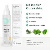 Tonico per capelli all'olio di rosmarino spray 100 ml - L'olio di rosmarino spray accelera naturalmente la crescita dei capelli - Rimedio per la crescita dei capelli per donne e uomini - Siero per la caduta dei capelli - Olio per capelli al rosmarino di Cosphera Hair Care Naty Shop