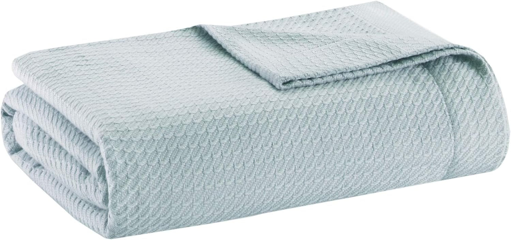 Madison Park 100% cotone egiziano, coperta trapuntata traspirante, in maglia di alta qualità, stagione di lusso, leggera, per divano letto e divano letto matrimoniale/letto matrimoniale Rose Naty Shop Piumini e trapunte azzurro Full/Queen