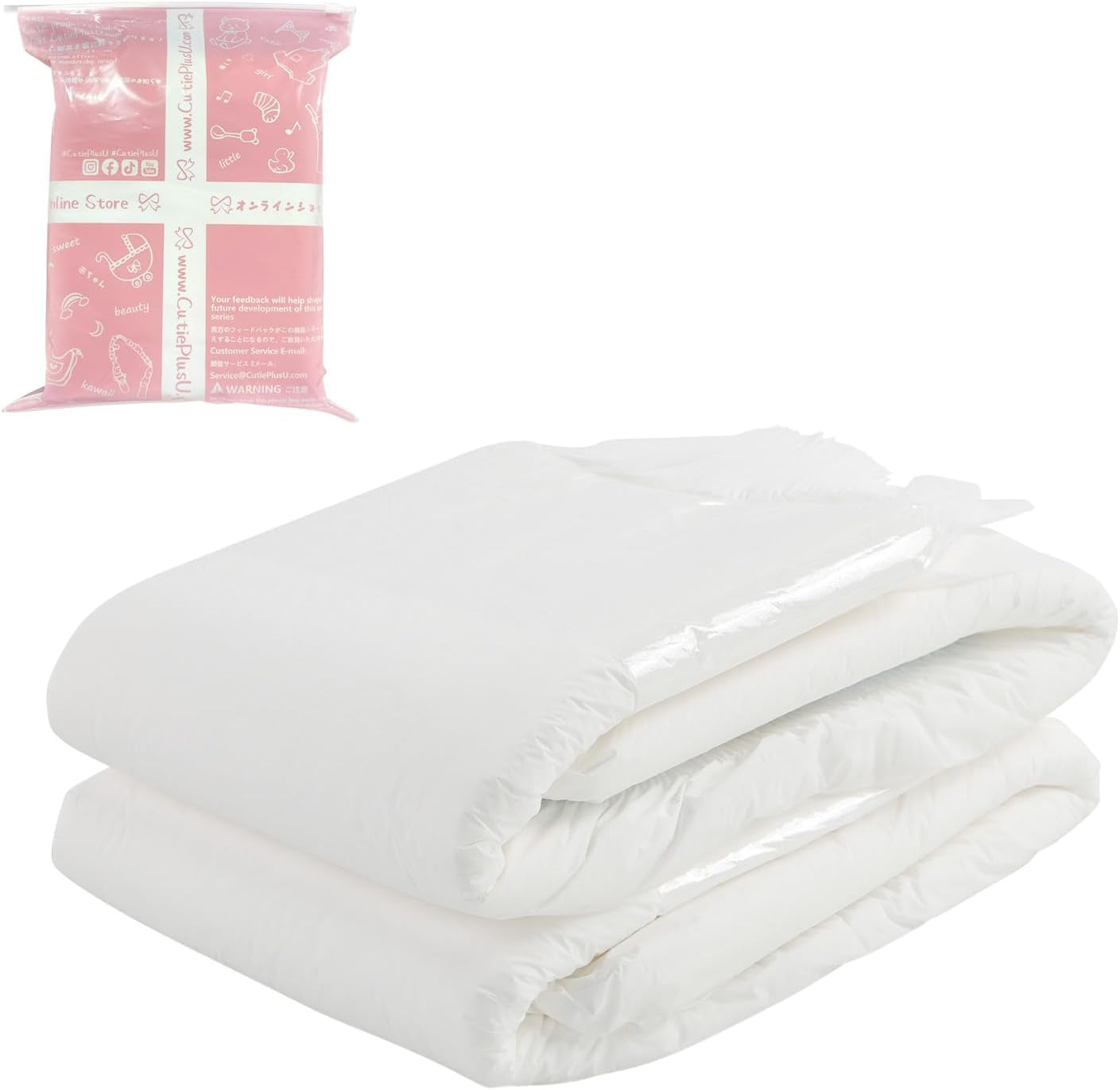 CutiePlusU Pannolini per adulti, Superficie asciutta, Massima assorbenza durante la notte, Pannolini usa e getta per incontinenza - Blu, Confezione da 2 (Medio 71-96 cm)