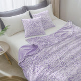 FY FIBER HOUSE plaid in pile flanella, coperta in microfibra con stampa ghepardo 3D, 228 X 274 cm, viola Piumini e trapunte Naty Shop