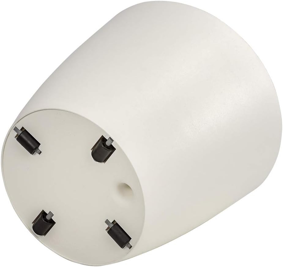 Vaso da fiori Dehner Mila con sistema di irrigazione automatica, Ø 30 cm, altezza 26 cm, plastica, bianco