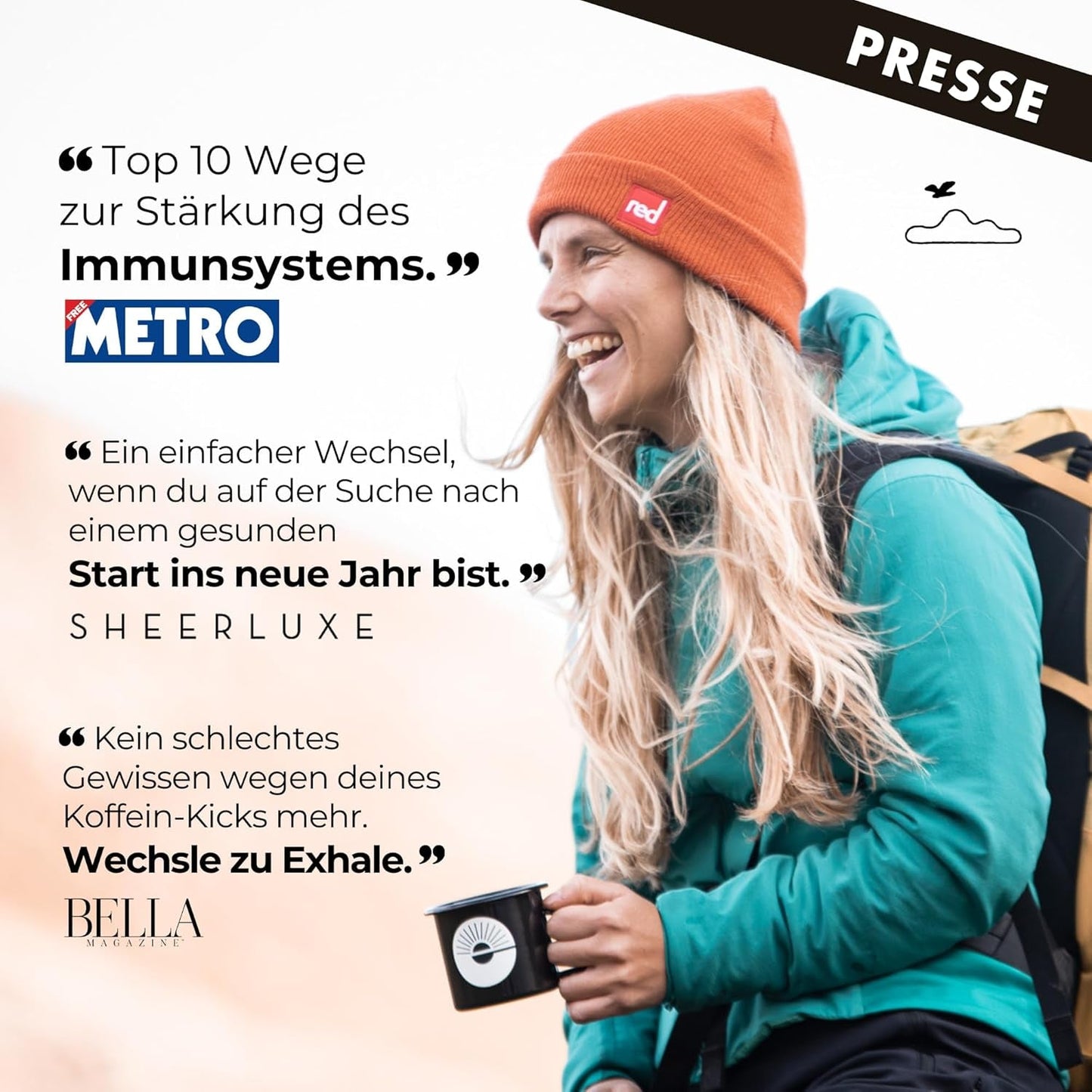 EXHALE Bio GANZE BOHNEN – Dunkel Gerösteter Kaffee – Confezione da 450 g – Mykotoxinfrei & Geeignet für Bulletproof Coffee – Single Origin e 100% Arabica Bohnen